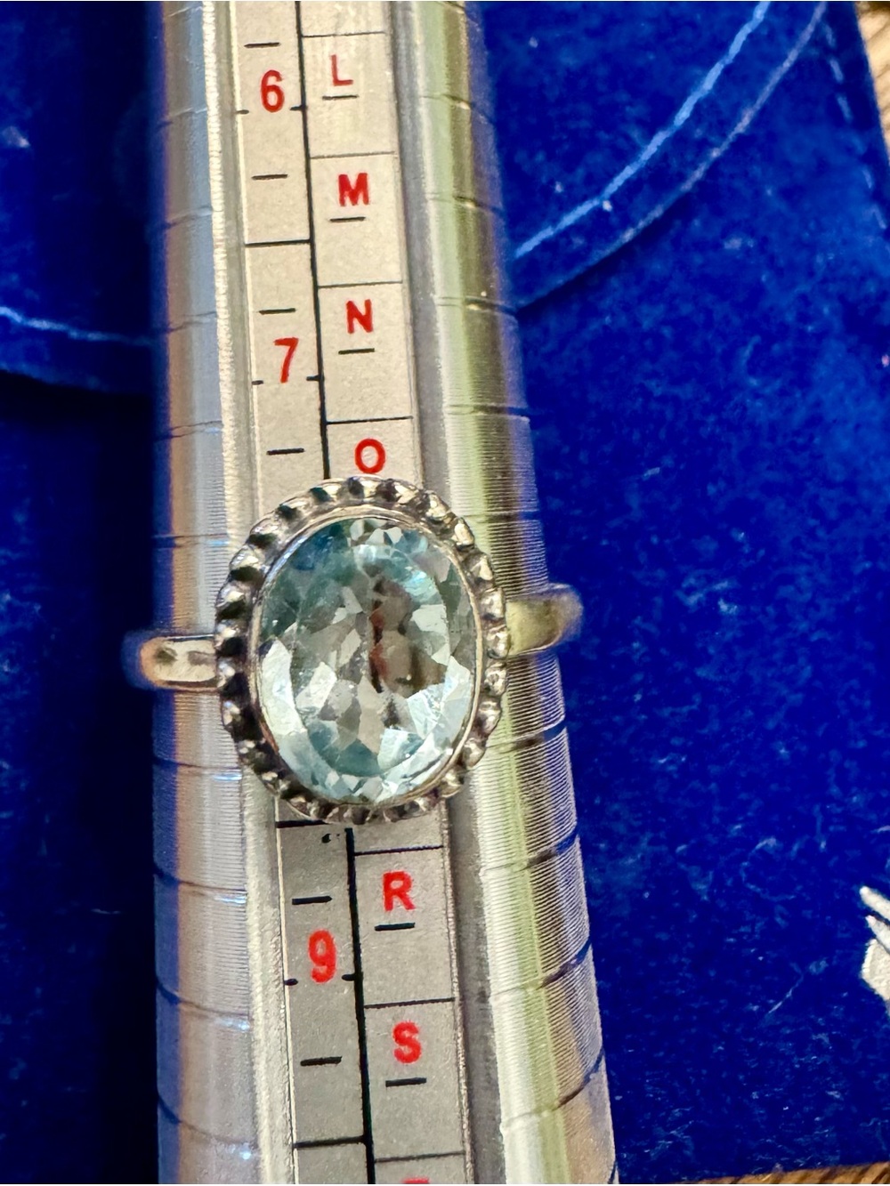 Silpada Sterling Silver Sandbar Ring in Blue Topaz